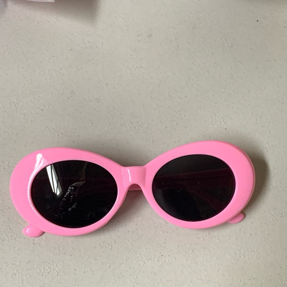 Pink Oval Sunglasses
